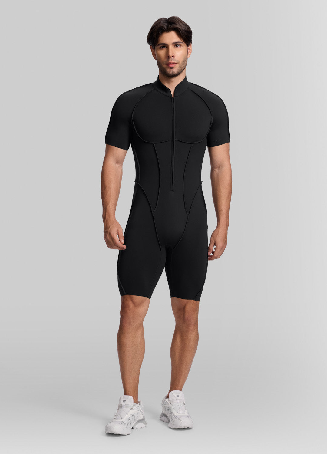Sleek Shorts Open-Back Herosuit (Color: Black) | BetterMe Store