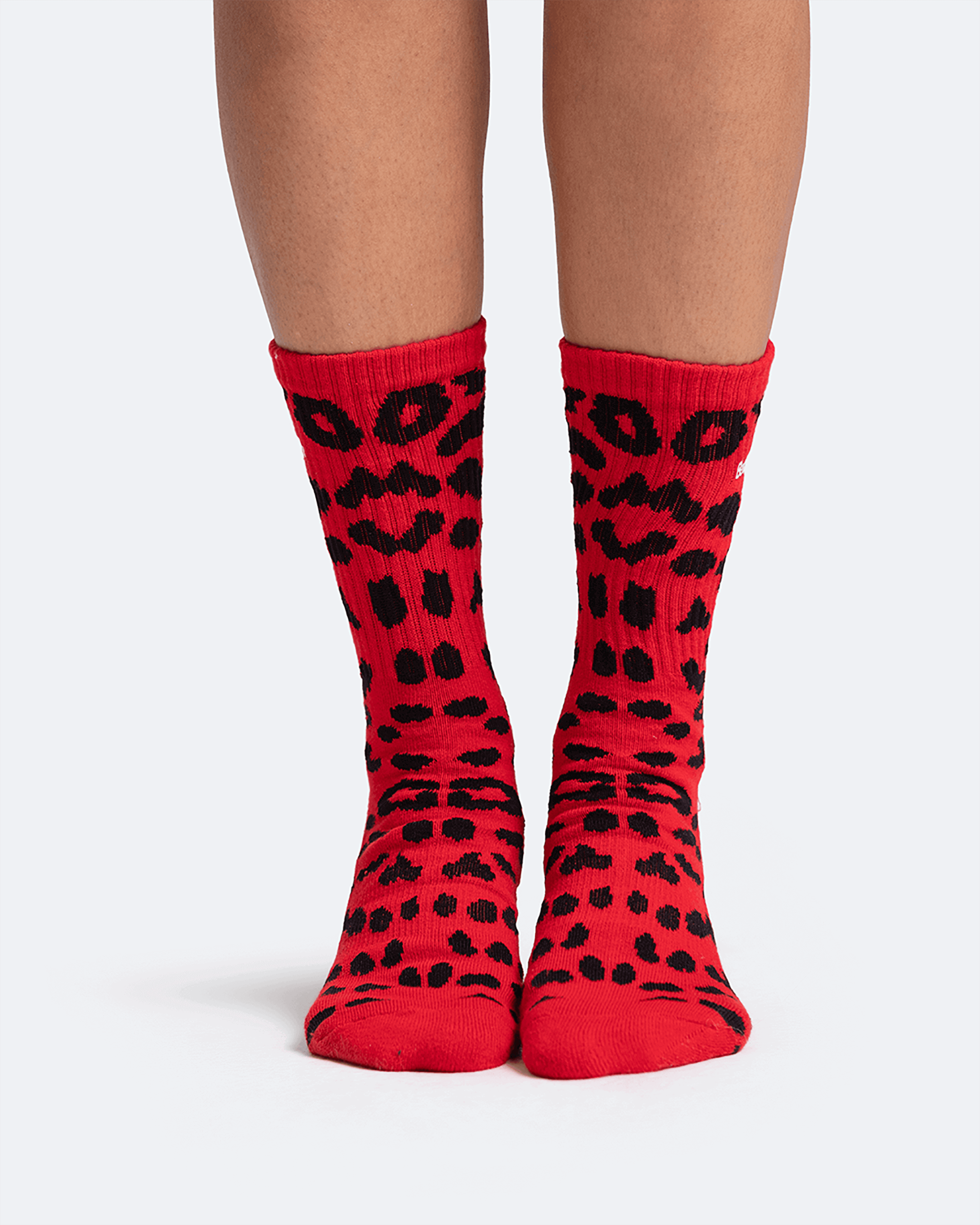 Leopard Pattern Cotton Socks (Color: Red Leo) | BetterMe Store