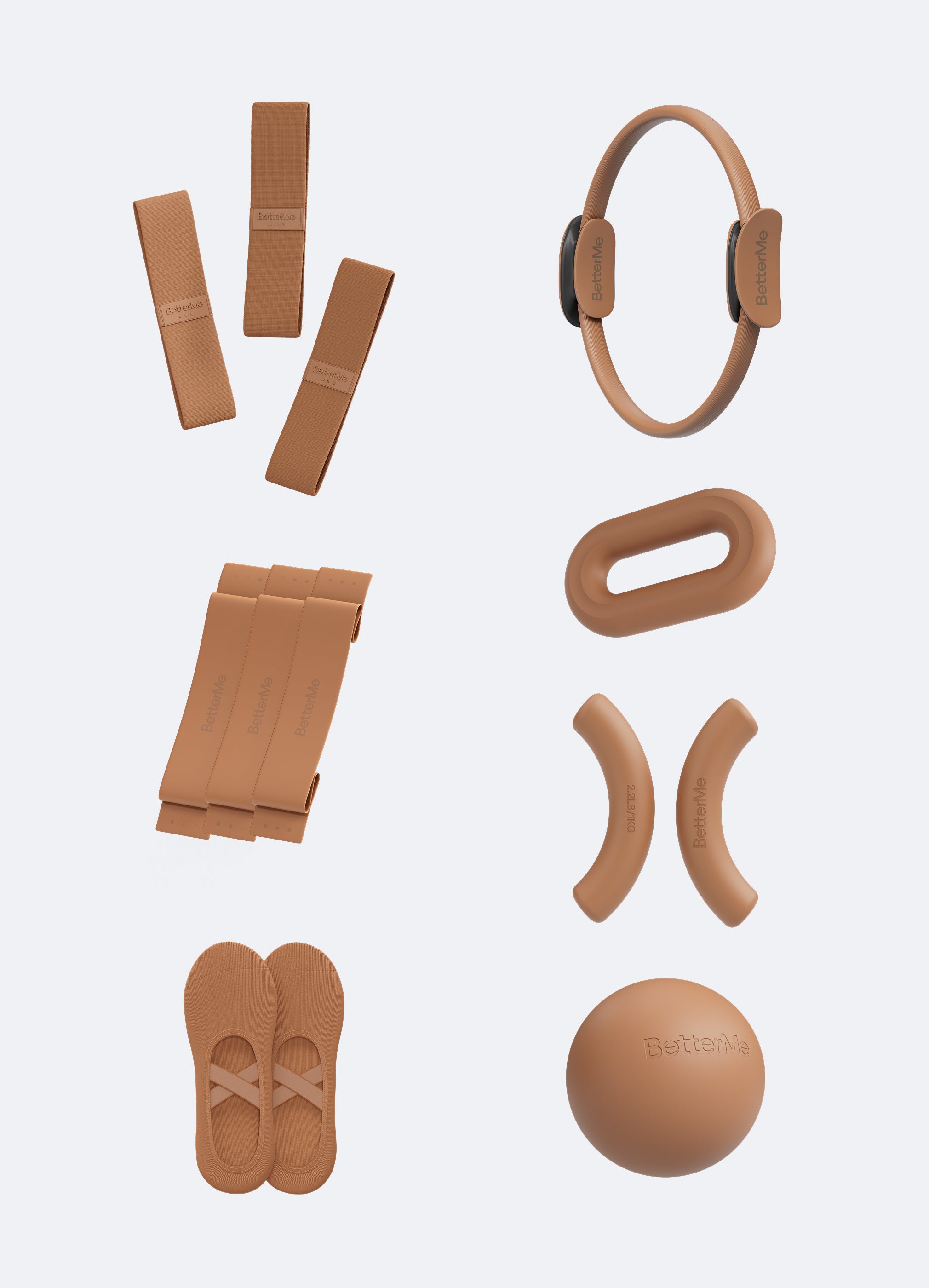Pilates Power Kit (Color: Mocha) | BetterMe Store