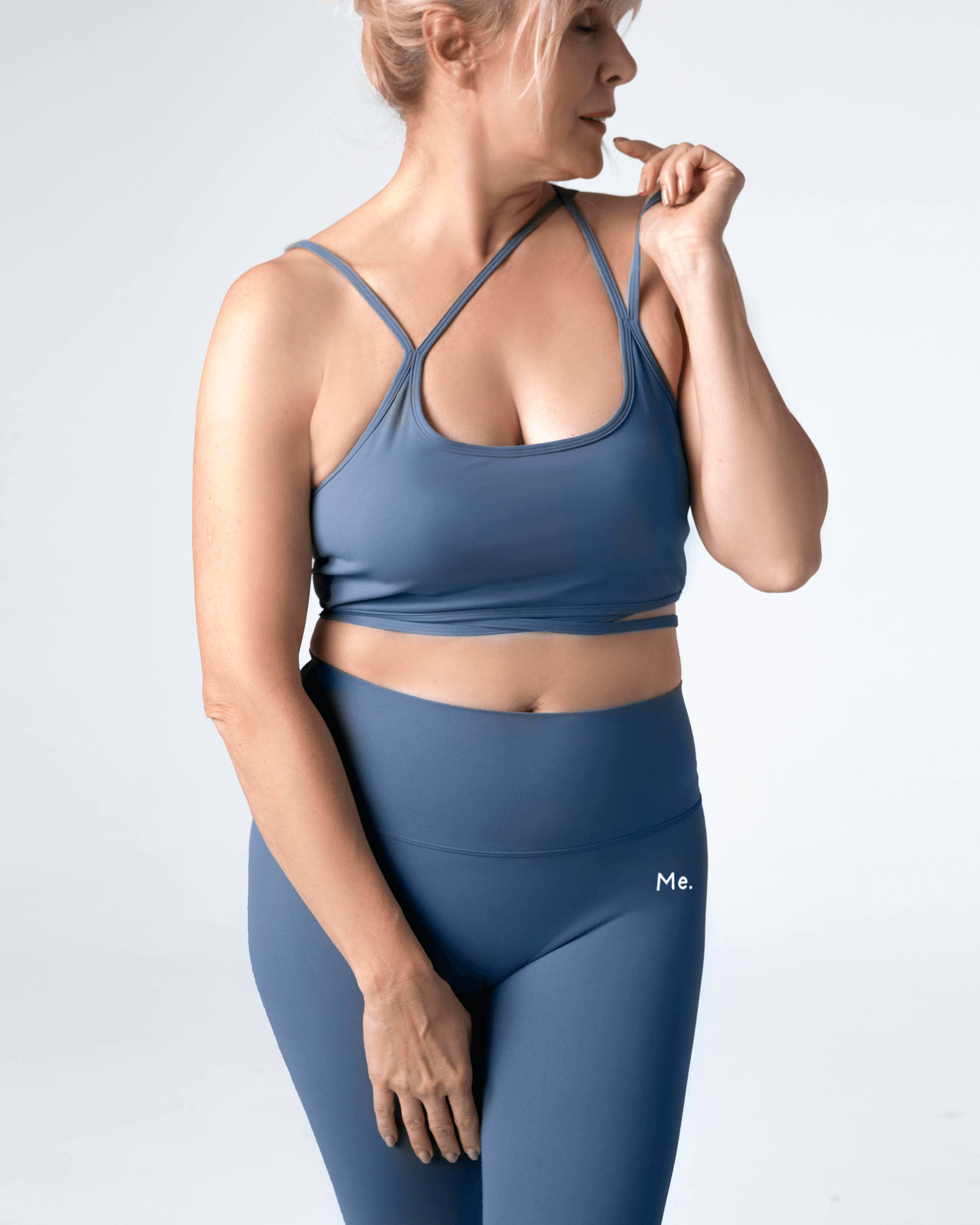 Iris Blue Strappy Front Top