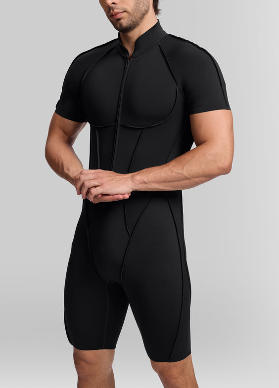 Sleek Shorts Open-Back Herosuit
