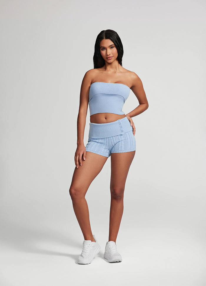 Cable Knit Micro Shorts