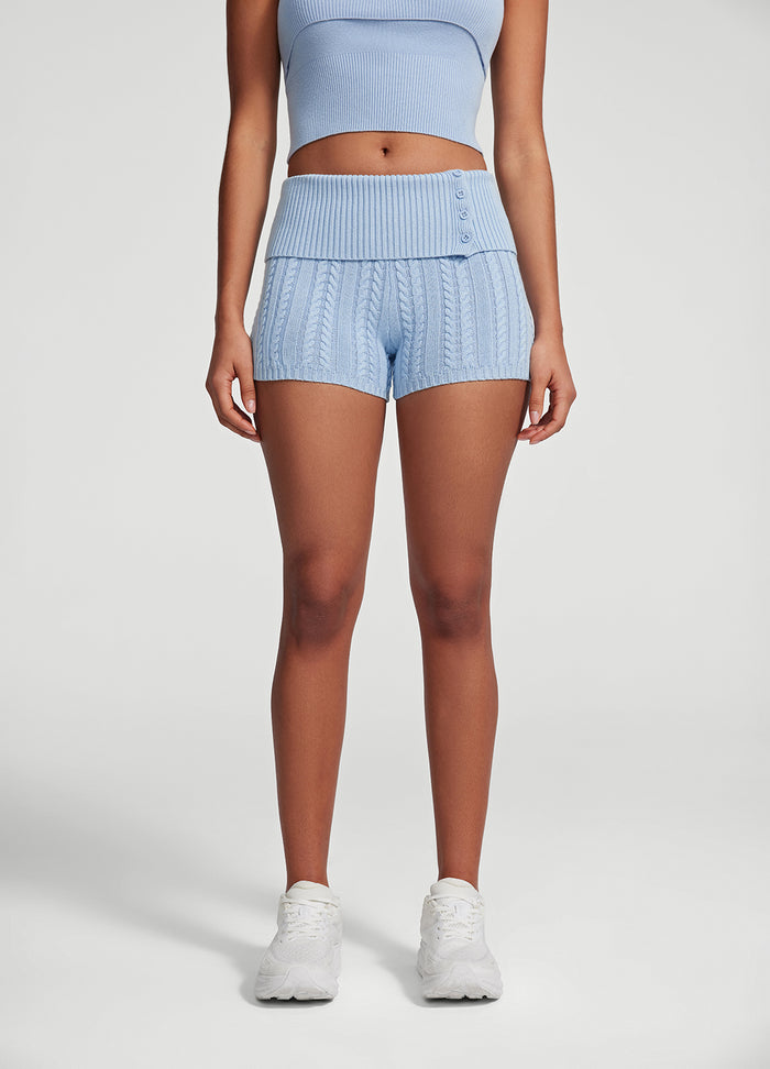 Cable Knit Micro Shorts