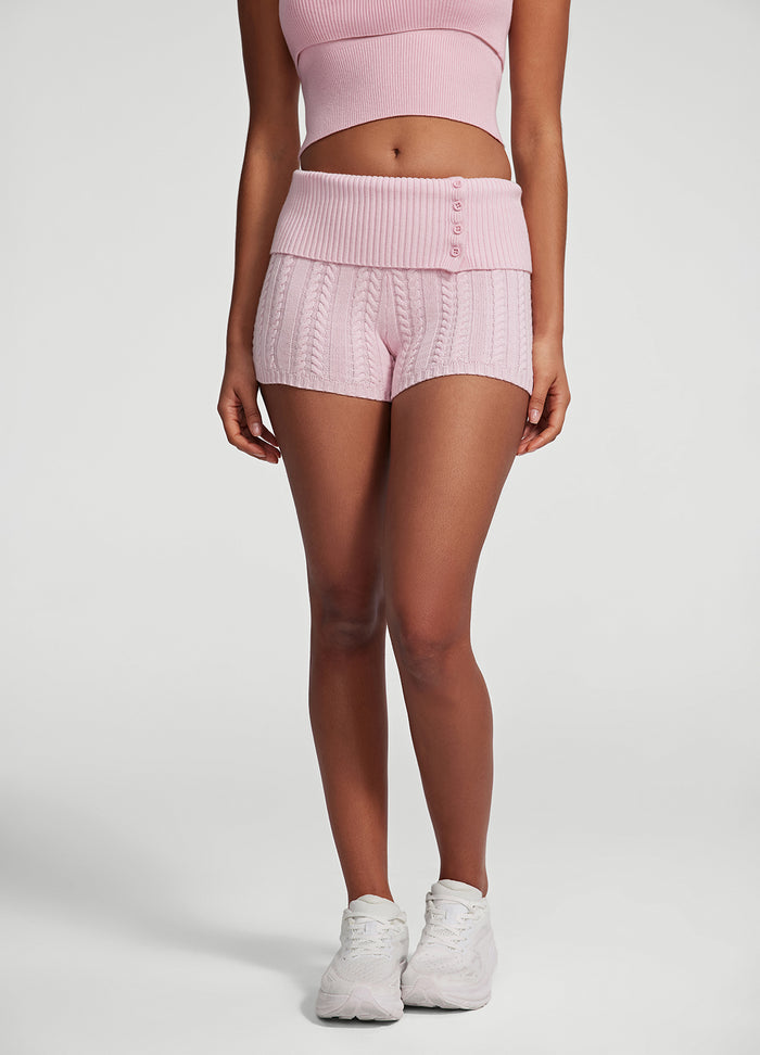 Cable Knit Micro Shorts