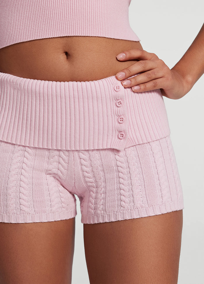 Cable Knit Micro Shorts