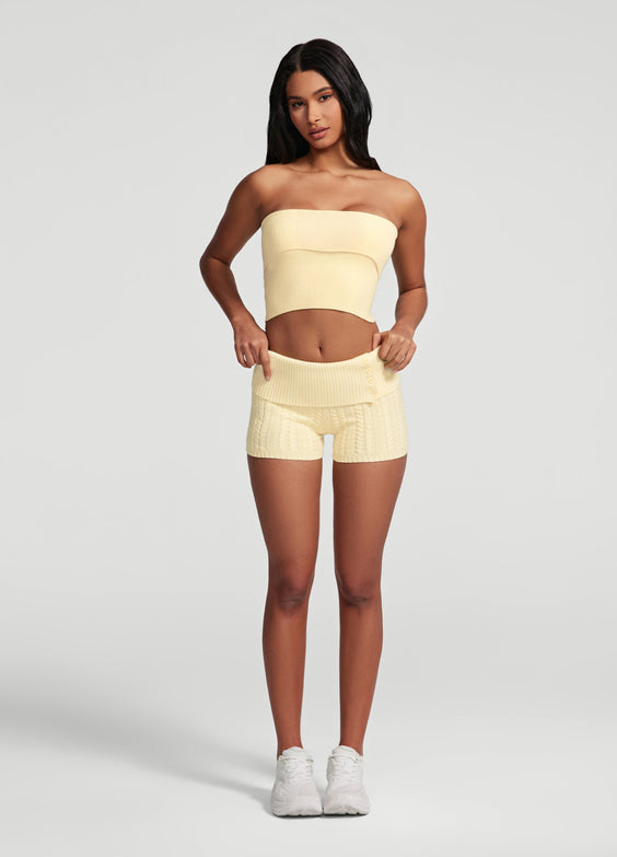Cable Knit Micro Shorts