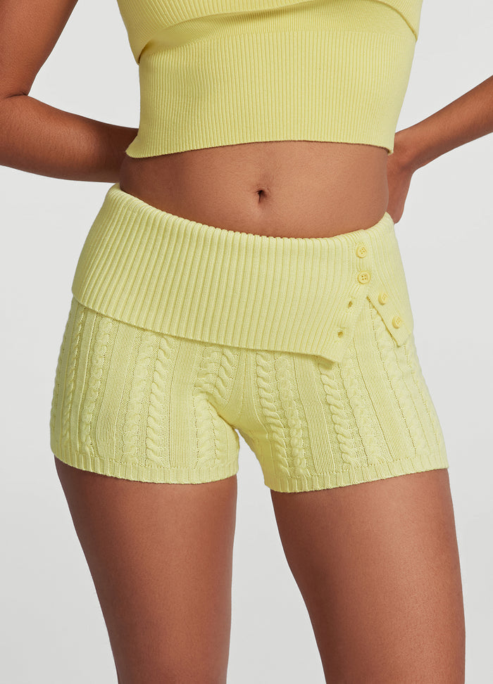 Cable Knit Micro Shorts