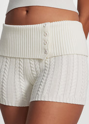 Cable Knit Micro Shorts