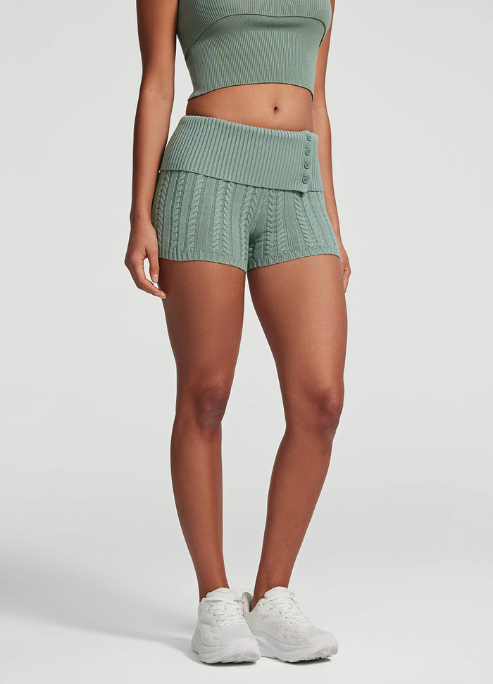 Cable Knit Micro Shorts