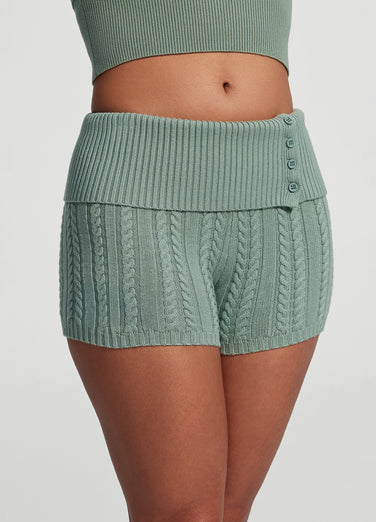 Cable Knit Micro Shorts