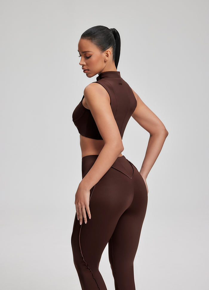 High-Neck Zip-Up Top