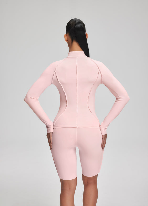 Haut zippé à manches longues avec contouring