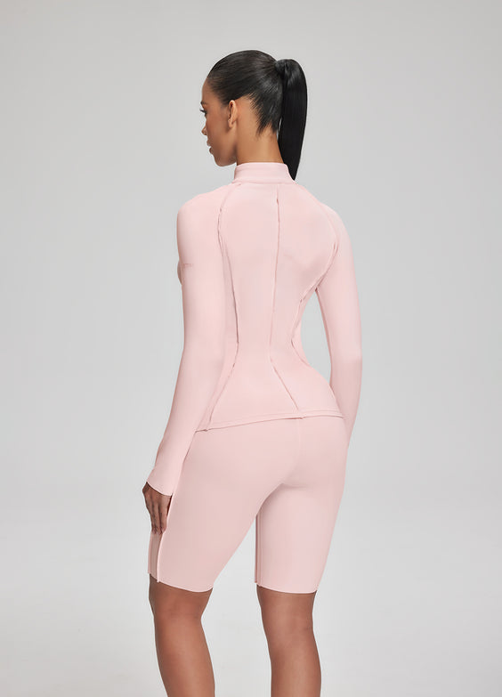 Haut zippé à manches longues avec contouring