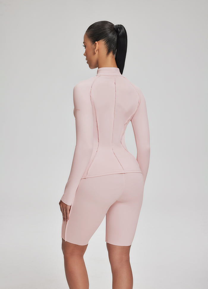 Contour Zip-Up Long Sleeve Top
