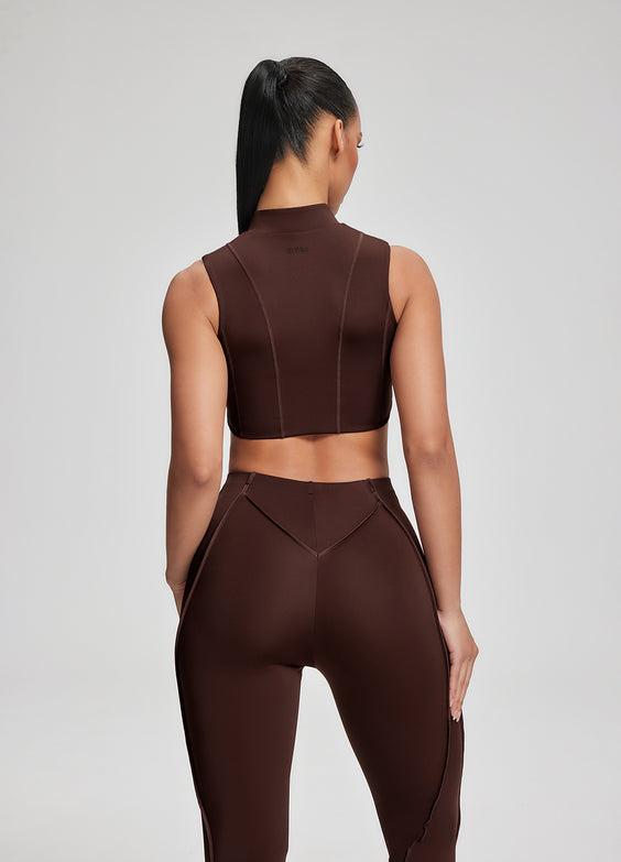 High-Neck Zip-Up Top