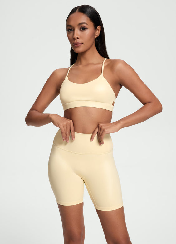 Faux Leather Bike Shorts