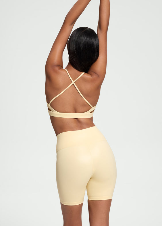Faux Leather Bike Shorts