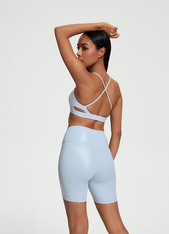 Faux Leather Bike Shorts