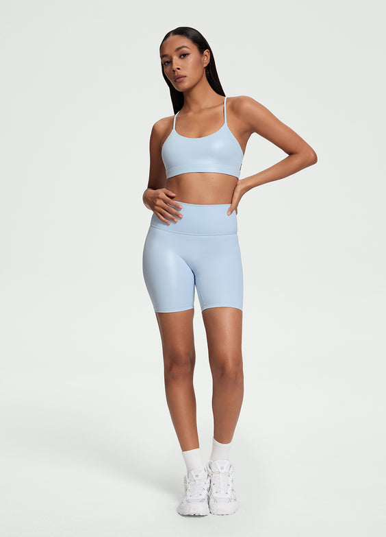 Faux Leather Bike Shorts