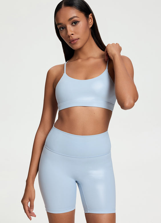 Faux Leather Bike Shorts