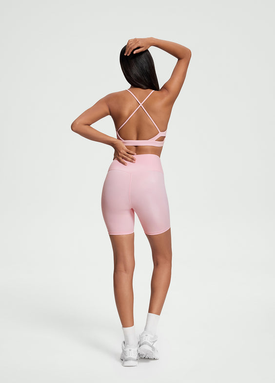Faux Leather Bike Shorts