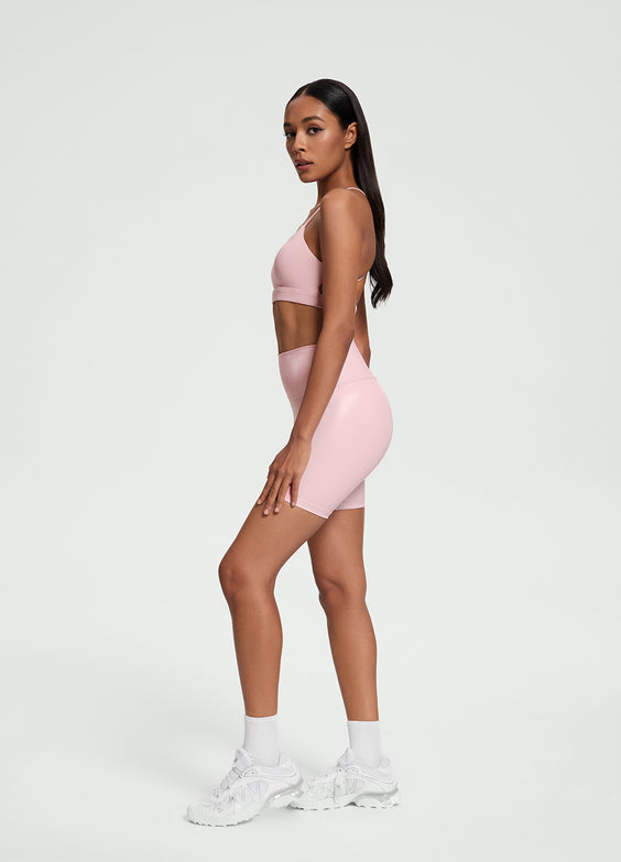Faux Leather Bike Shorts