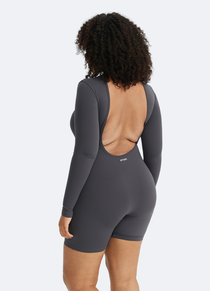 Langärmeliger U-Back-Bodysuit