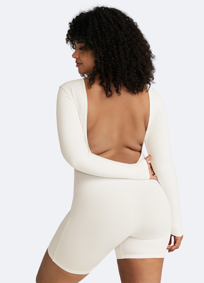 Langärmeliger U-Back-Bodysuit