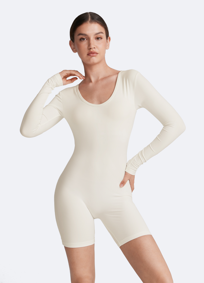 Langärmeliger U-Back-Bodysuit