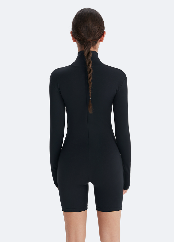 Classic Long Sleeve Romper (Color: Inky Black) | BetterMe Store Classic Long Sleeve Romper (Color: Inky Black) | BetterMe Store