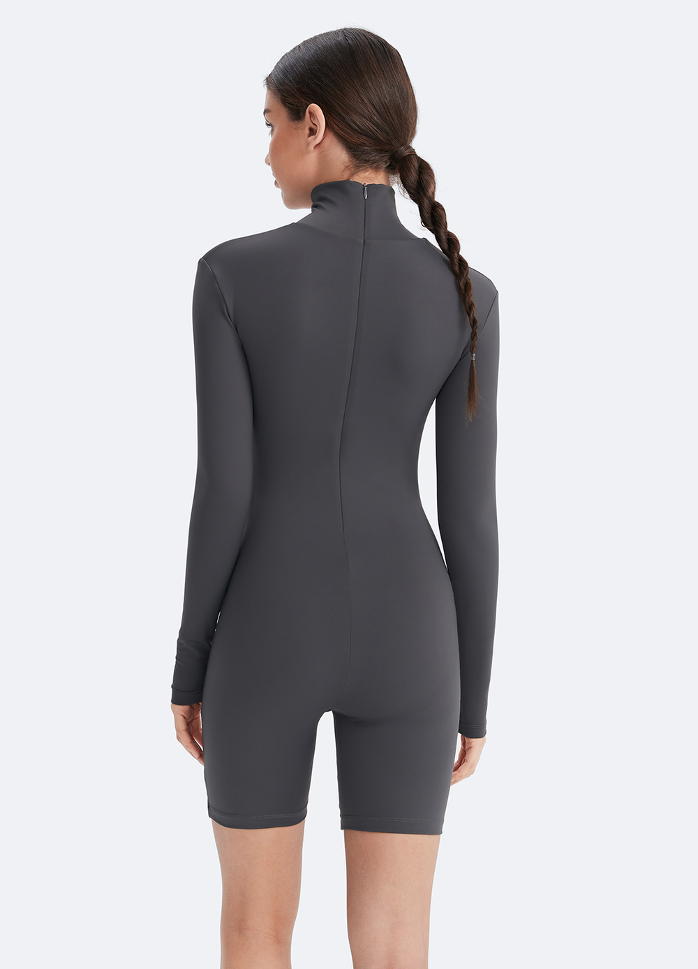 BetterMe Slate Grey Classic Long Sleeve Romper for women BetterMe Store