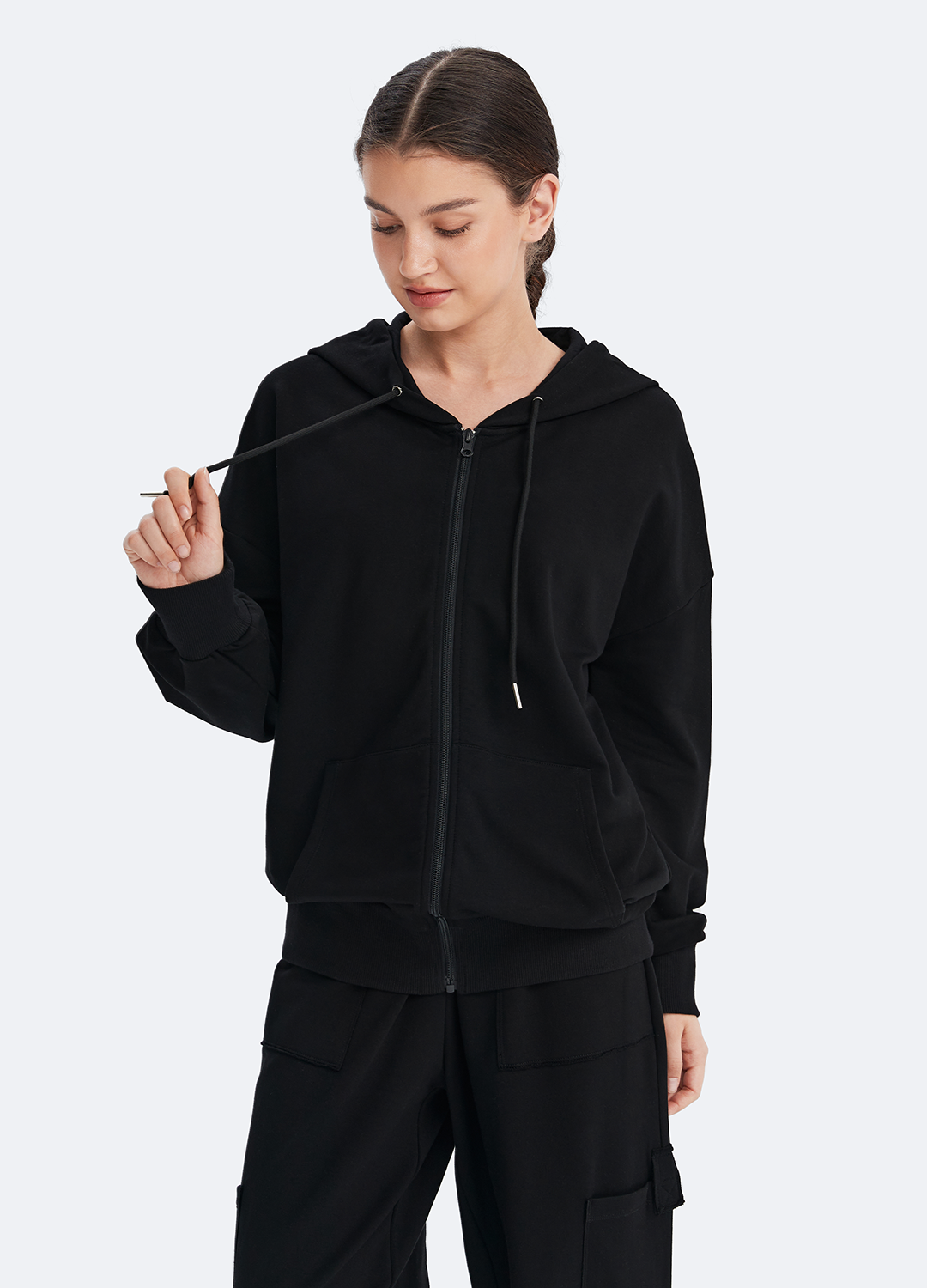 Zip Up Hoodie with Pockets - fit phrase
