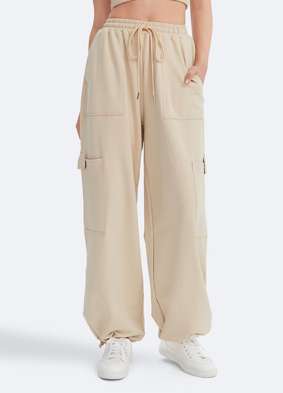 Lässige Sweathose mit Kordelzug an der Taille
