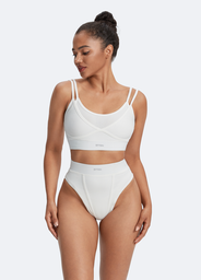 Bralette en coton à double bretelle