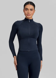 Ultrasculpt Longline Full Zipper Seamless Breathable Warm Jacket