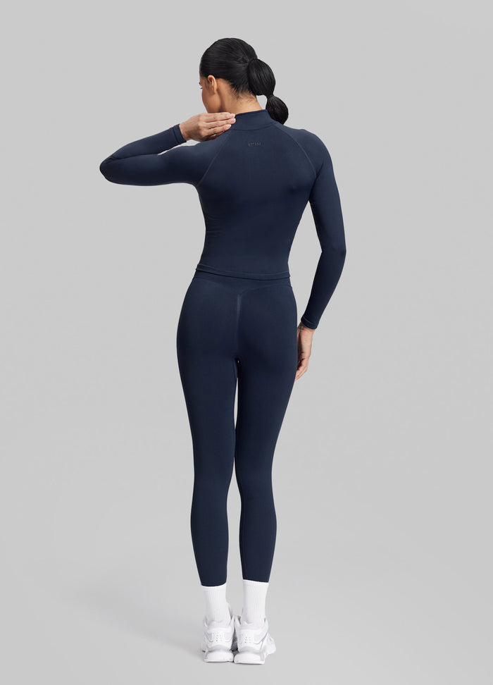 Ultrasculpt Longline Full Zipper Seamless Breathable Warm Jacket