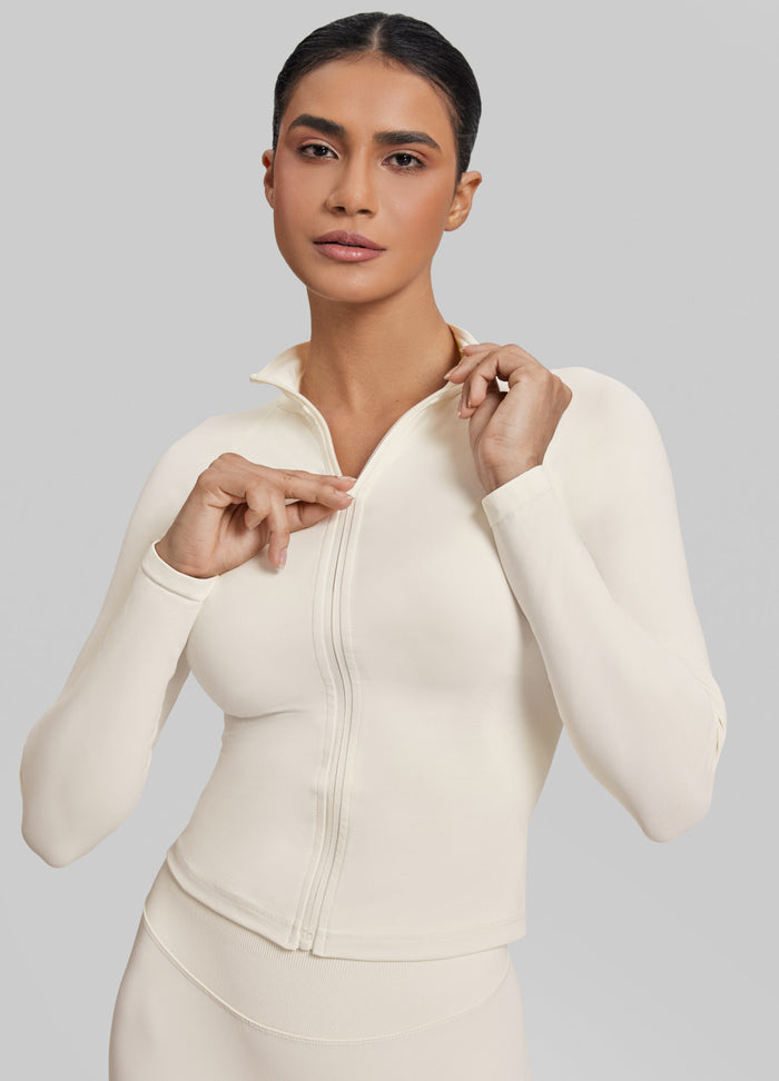 Ultrasculpt Longline Full Zipper Seamless Breathable Warm Jacket