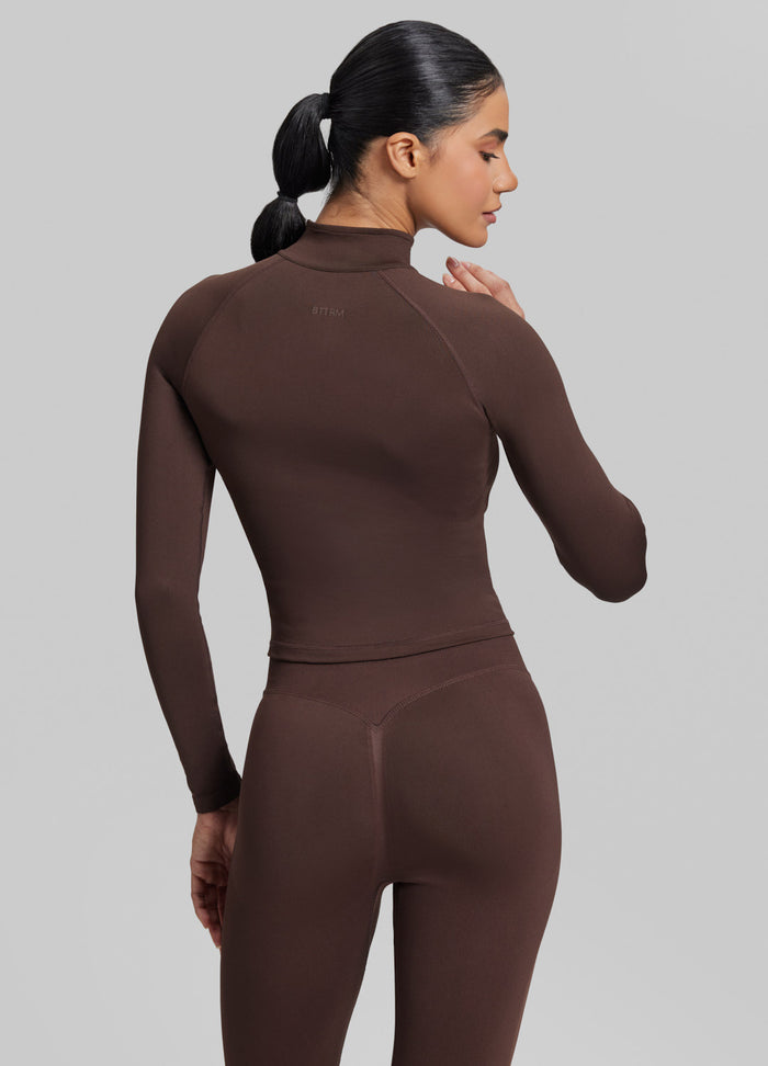 Ultrasculpt Longline Full Zipper Seamless Breathable Warm Jacket