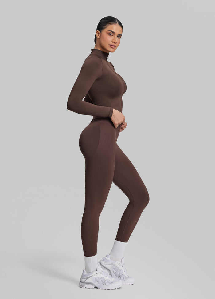 Ultrasculpt Longline Full Zipper Seamless Breathable Warm Jacket