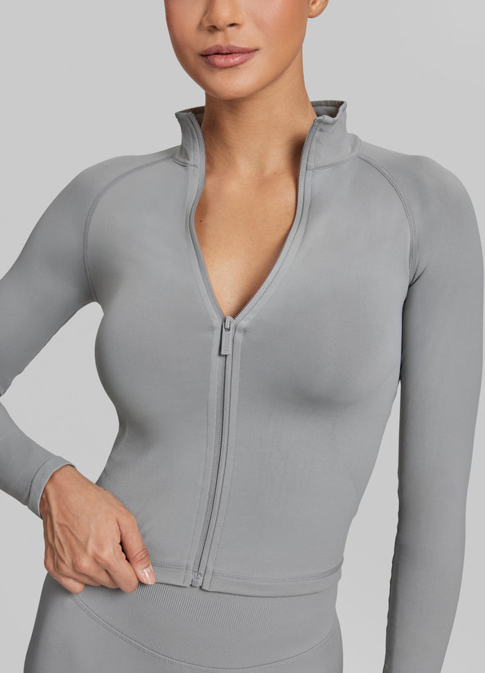 Ultrasculpt Longline Full Zipper Seamless Breathable Warm Jacket