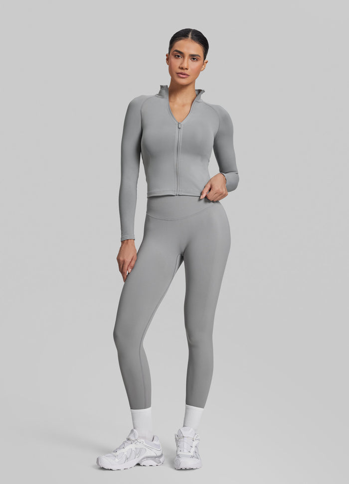 Ultrasculpt Longline Full Zipper Seamless Breathable Warm Jacket