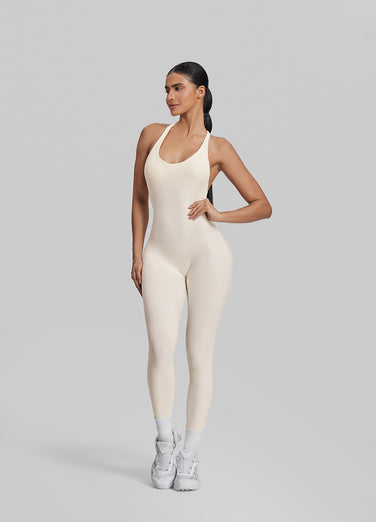 Combinaison ajustée, soutien-gorge intégré à bretelles croisées, anti-transpirante
