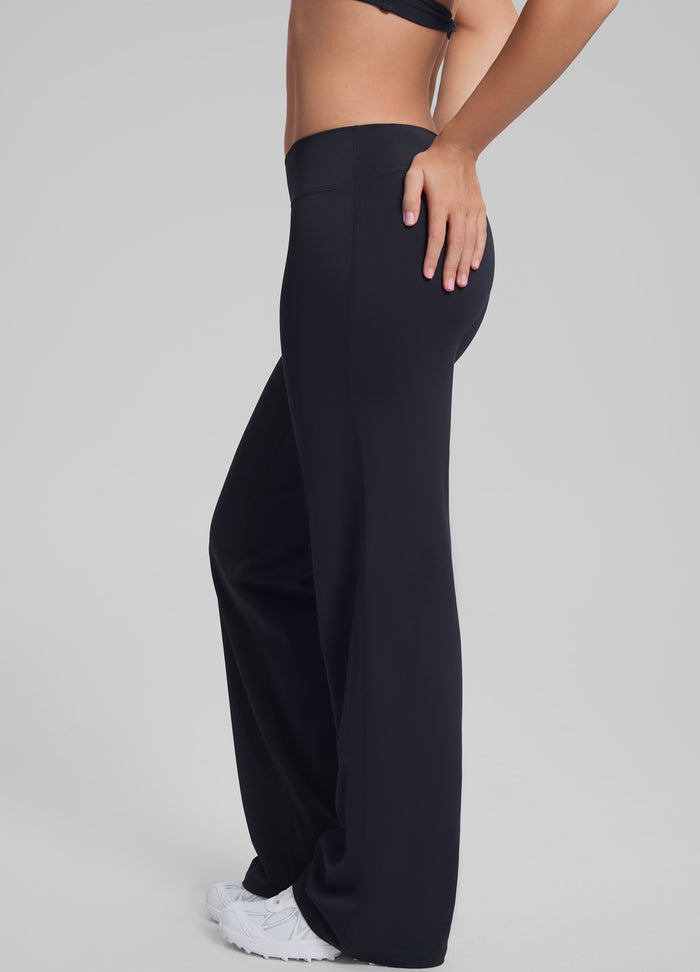 High-Rise Straight Leg Flowy Stretchy Soft Sweat-Wicking Bottoms