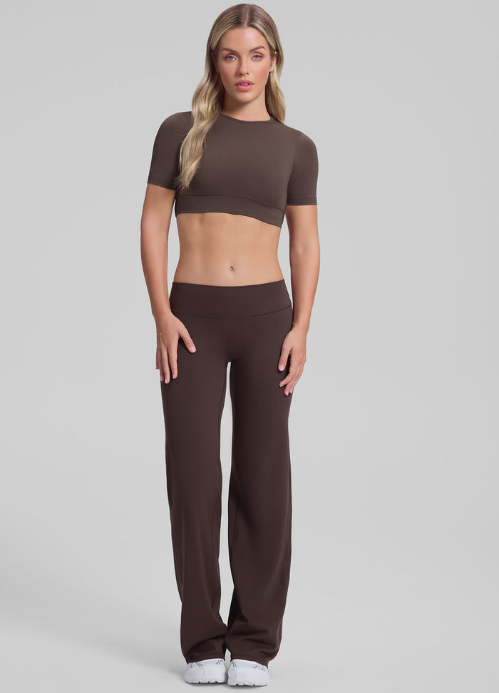 High-Rise Straight Leg Flowy Stretchy Soft Sweat-Wicking Bottoms
