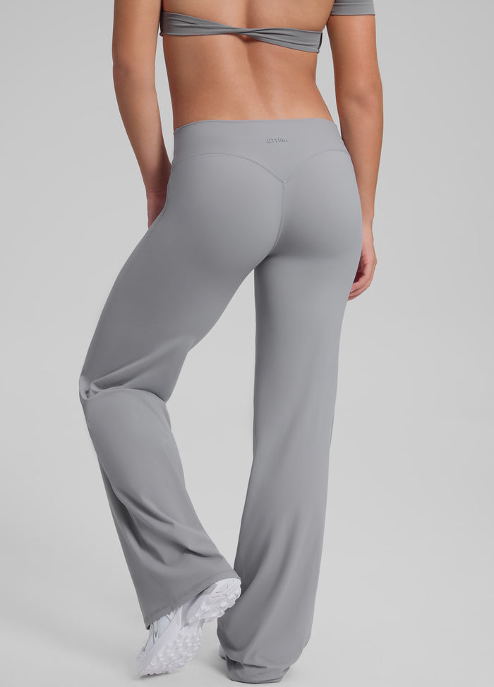High-Rise Straight Leg Flowy Stretchy Soft Sweat-Wicking Bottoms