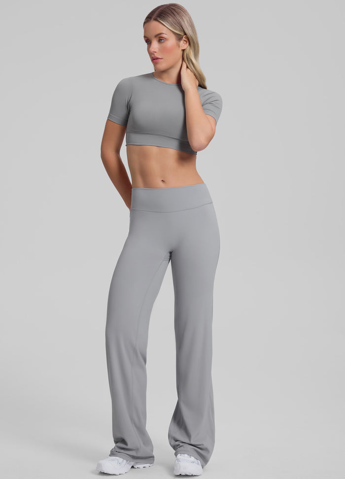 High-Rise Straight Leg Flowy Stretchy Soft Sweat-Wicking Bottoms