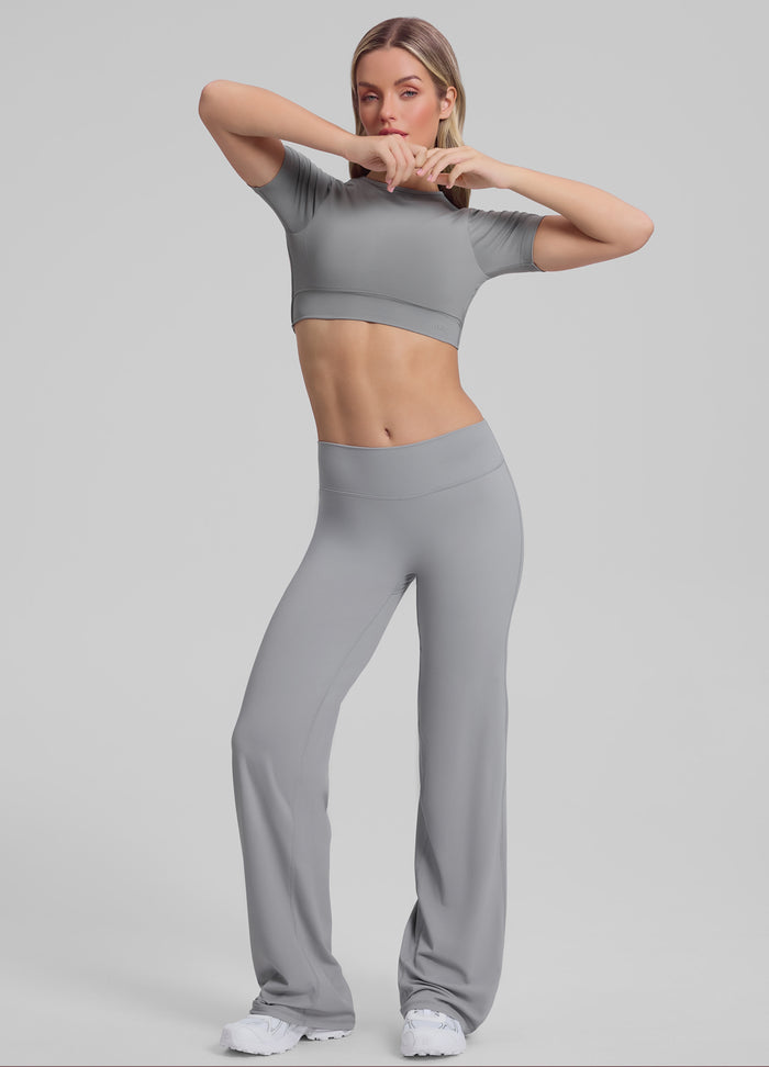 High-Rise Straight Leg Flowy Stretchy Soft Sweat-Wicking Bottoms