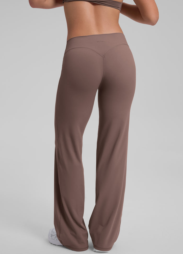 High-Rise Straight Leg Flowy Stretchy Soft Sweat-Wicking Bottoms