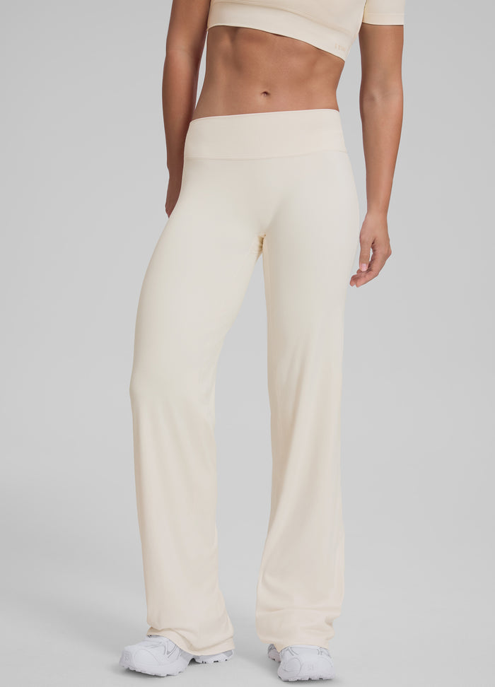 High-Rise Straight Leg Flowy Stretchy Soft Sweat-Wicking Bottoms