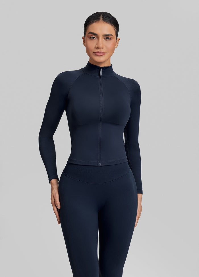 Моделююча безшовна кофта на блискавці